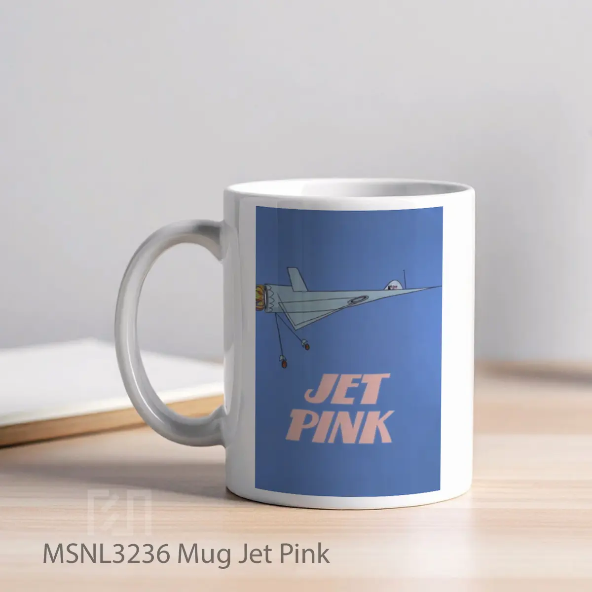Mug Jet Pink Gelas Keramik Tema Film MSNL3236 - Tampak Kiri