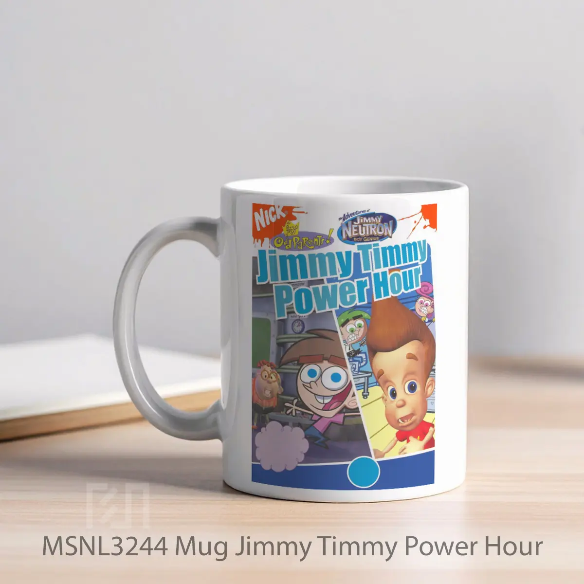 Mug Jimmy Timmy Power Hour Gelas Keramik Tema Film MSNL3244 - Tampak Kiri