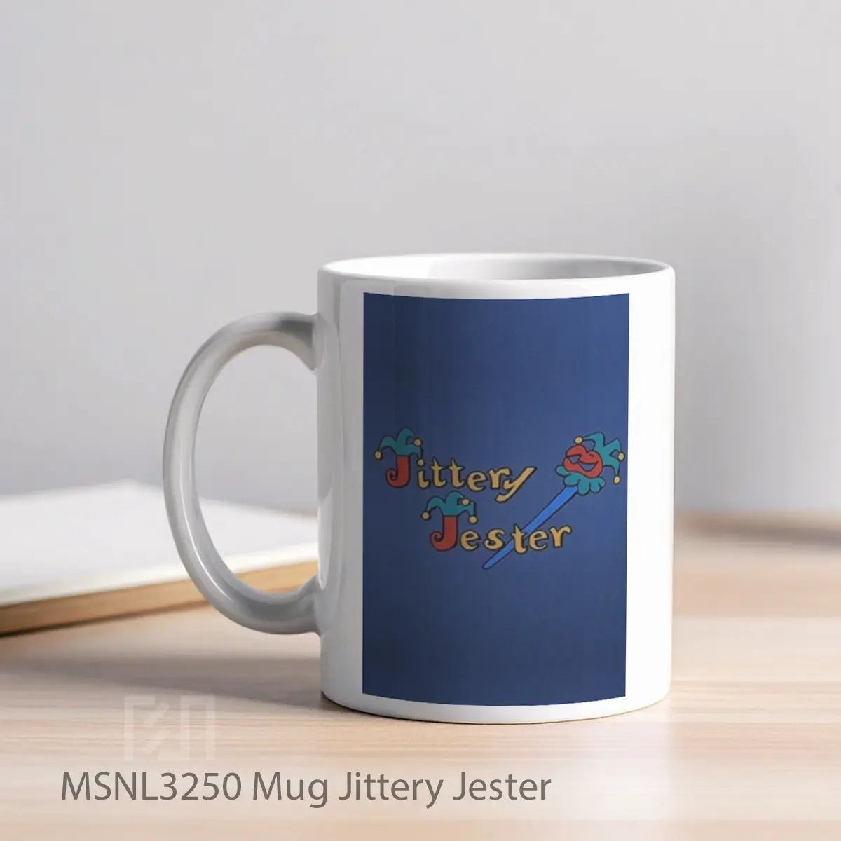 Mug Jittery Jester Gelas Keramik Tema Film MSNL3250 - Tampak Kiri