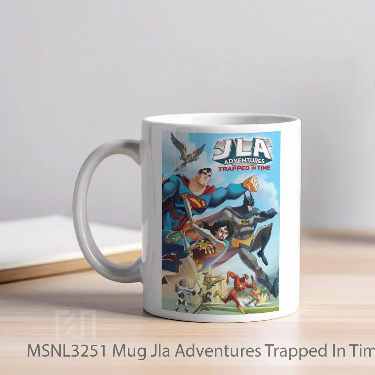 Mug Jla Adventures Trapped In Time Gelas Keramik Tema Film MSNL3251 - Tampak Kiri