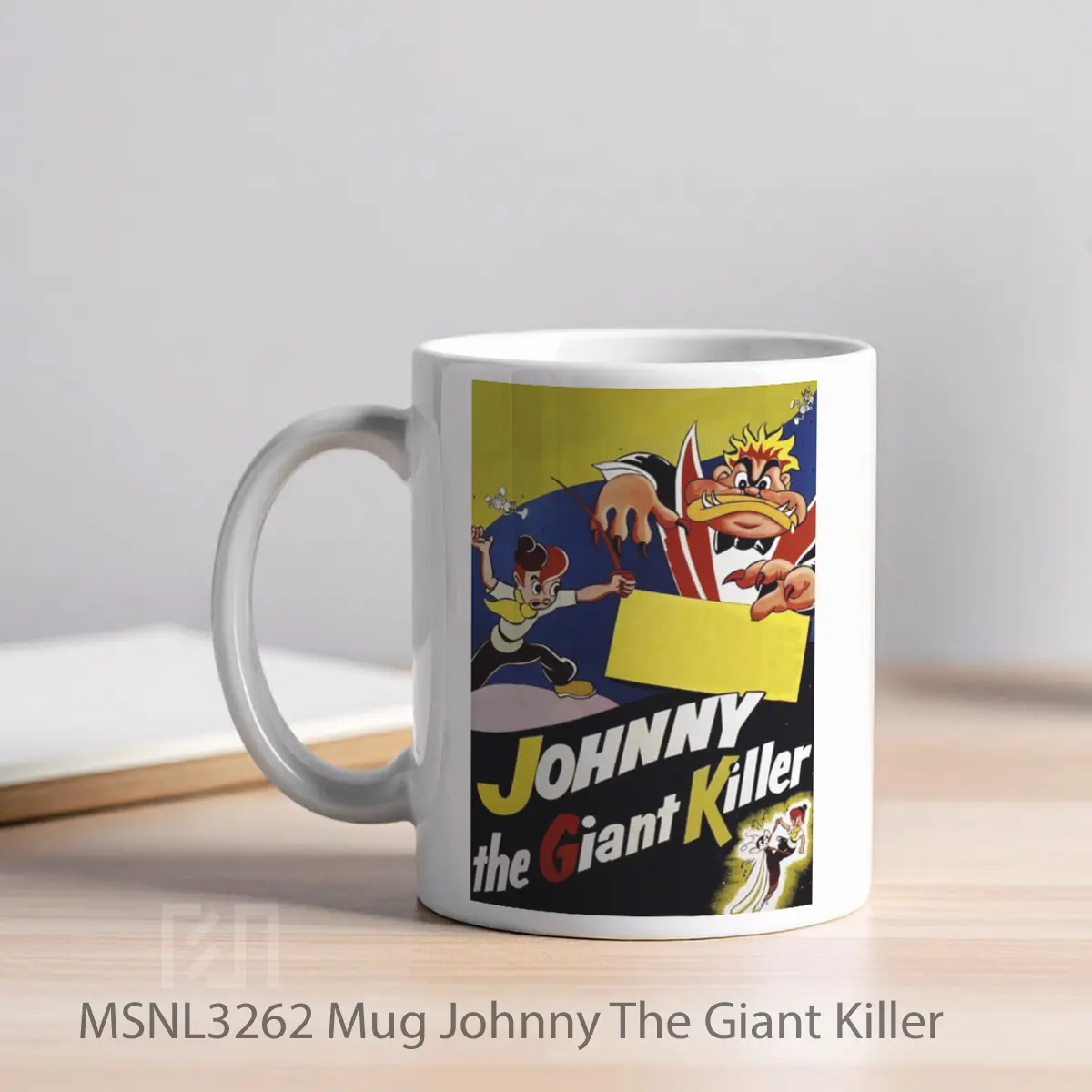 Mug Johnny The Giant Killer Gelas Keramik Tema Film MSNL3262 - Tampak Kiri