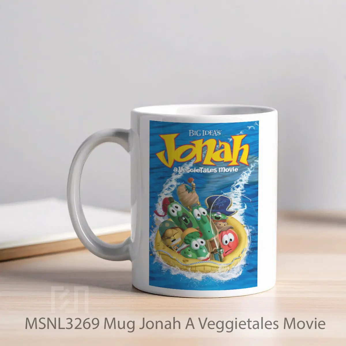 Mug Jonah A Veggietales Movie Gelas Keramik Tema Film MSNL3269 - Tampak Kiri