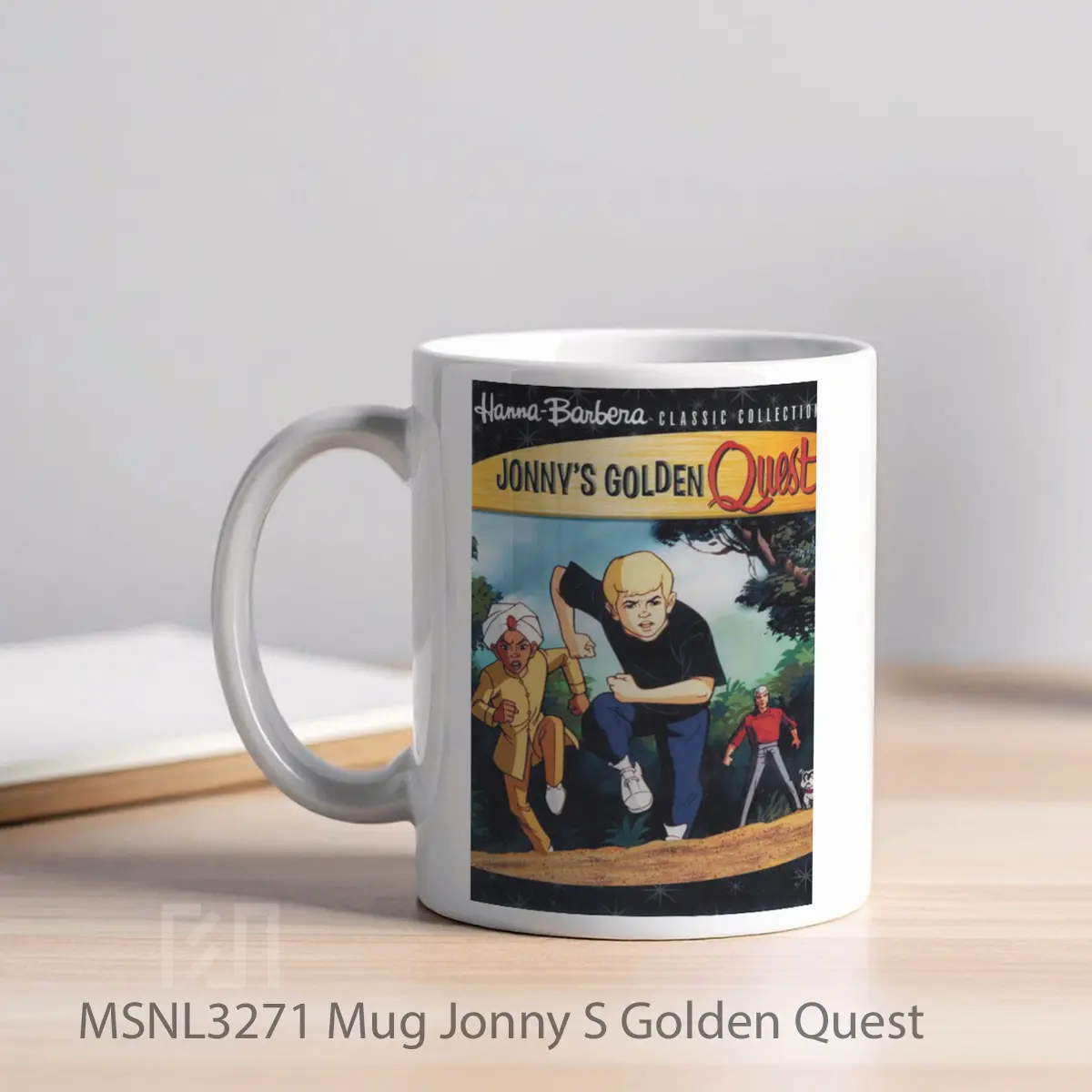 Mug Jonny S Golden Quest Gelas Keramik Tema Film MSNL3271 - Tampak Kiri
