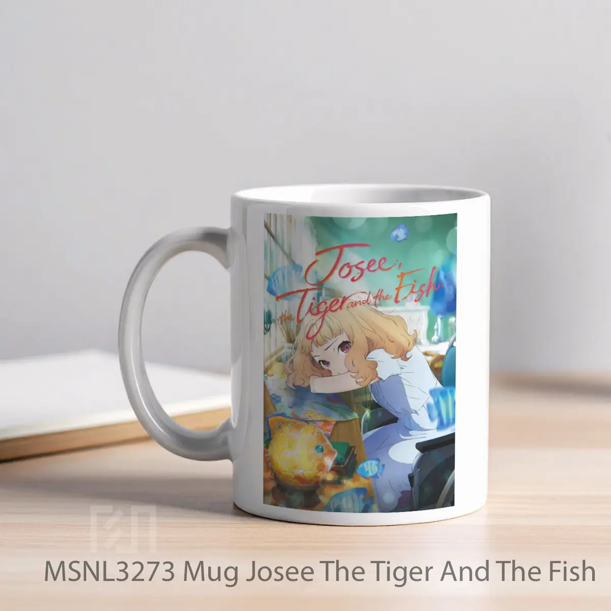Mug Josee The Tiger And The Fish Gelas Keramik Tema Film MSNL3273 - Tampak Kiri