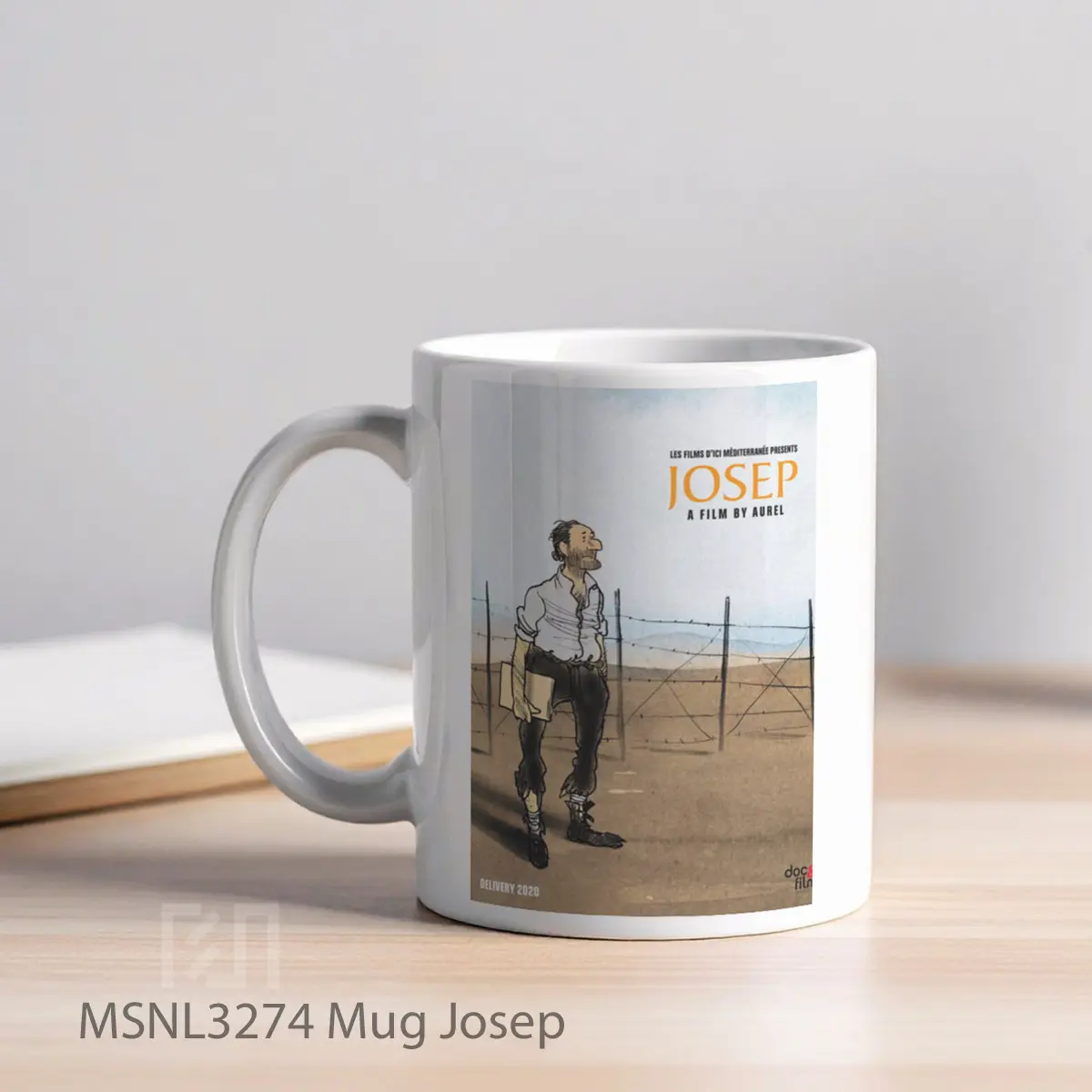 Mug Josep Gelas Keramik Tema Film MSNL3274 - Tampak Kiri