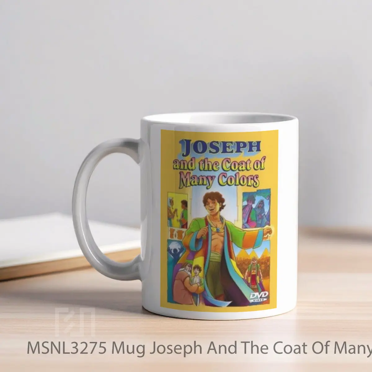 Mug Joseph And The Coat Of Many Colours Gelas Keramik Tema Film MSNL3275 - Tampak Kiri