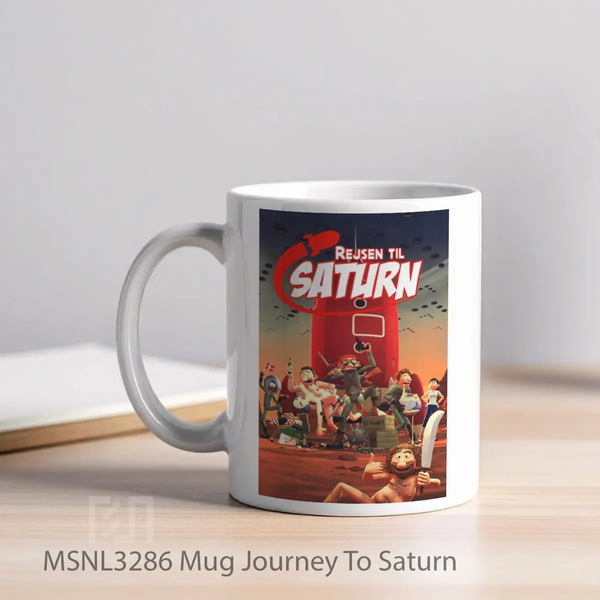 Mug Journey To Saturn Gelas Keramik Tema Film MSNL3286 - Tampak Kiri