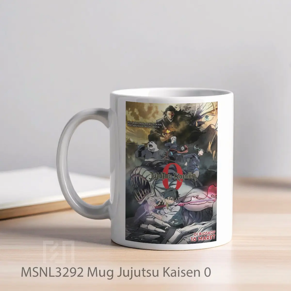 Mug Jujutsu Kaisen 0 Gelas Keramik Tema Film MSNL3292 - Tampak Kiri