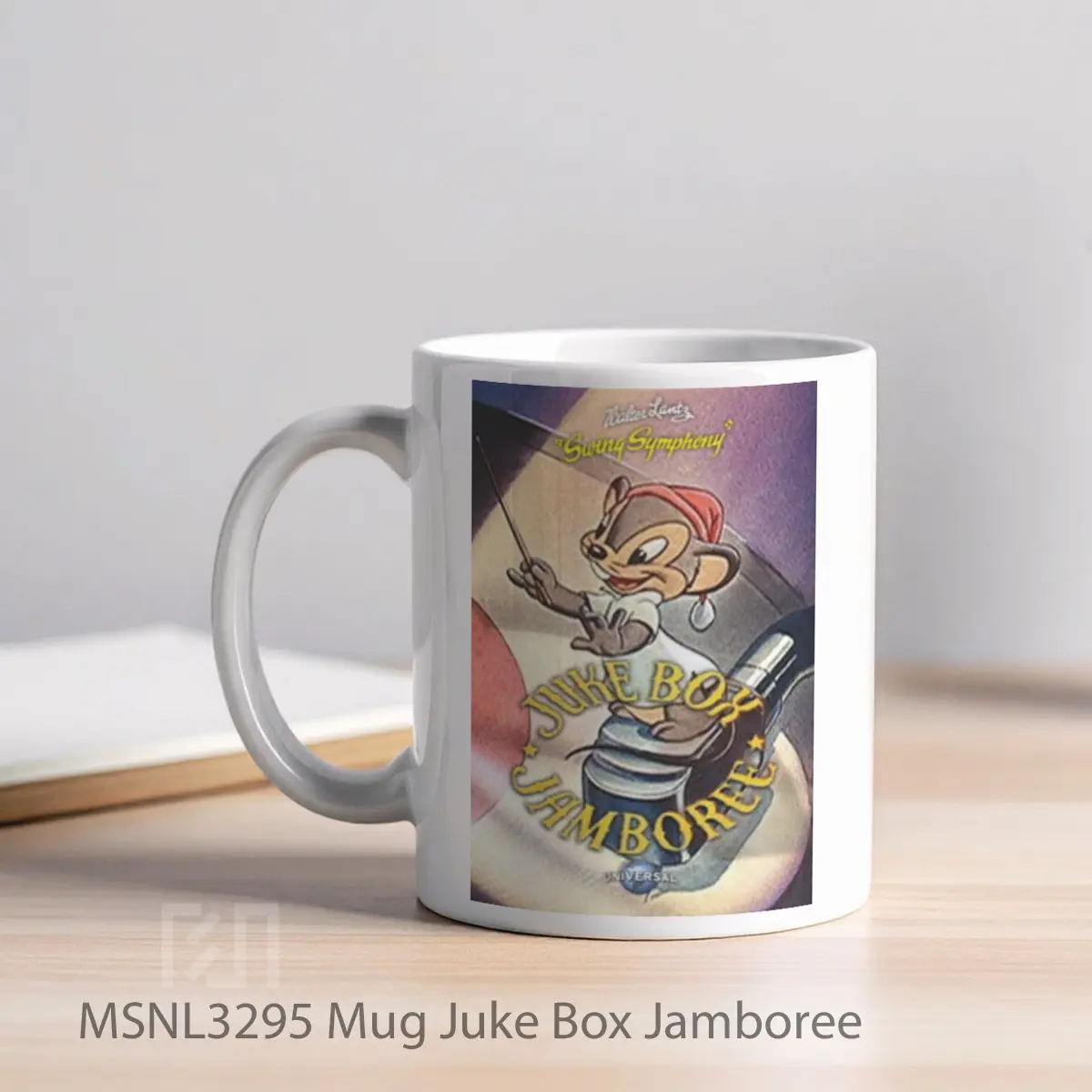 Mug Juke Box Jamboree Gelas Keramik Tema Film MSNL3295 - Tampak Kiri