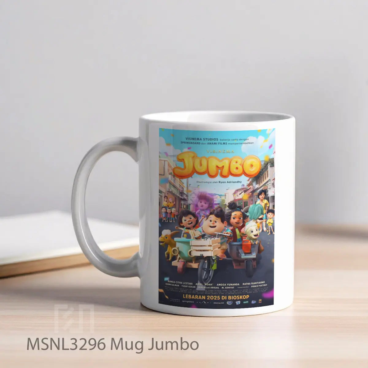 Mug Jumbo Gelas Keramik Tema Film MSNL3296 - Tampak Kiri