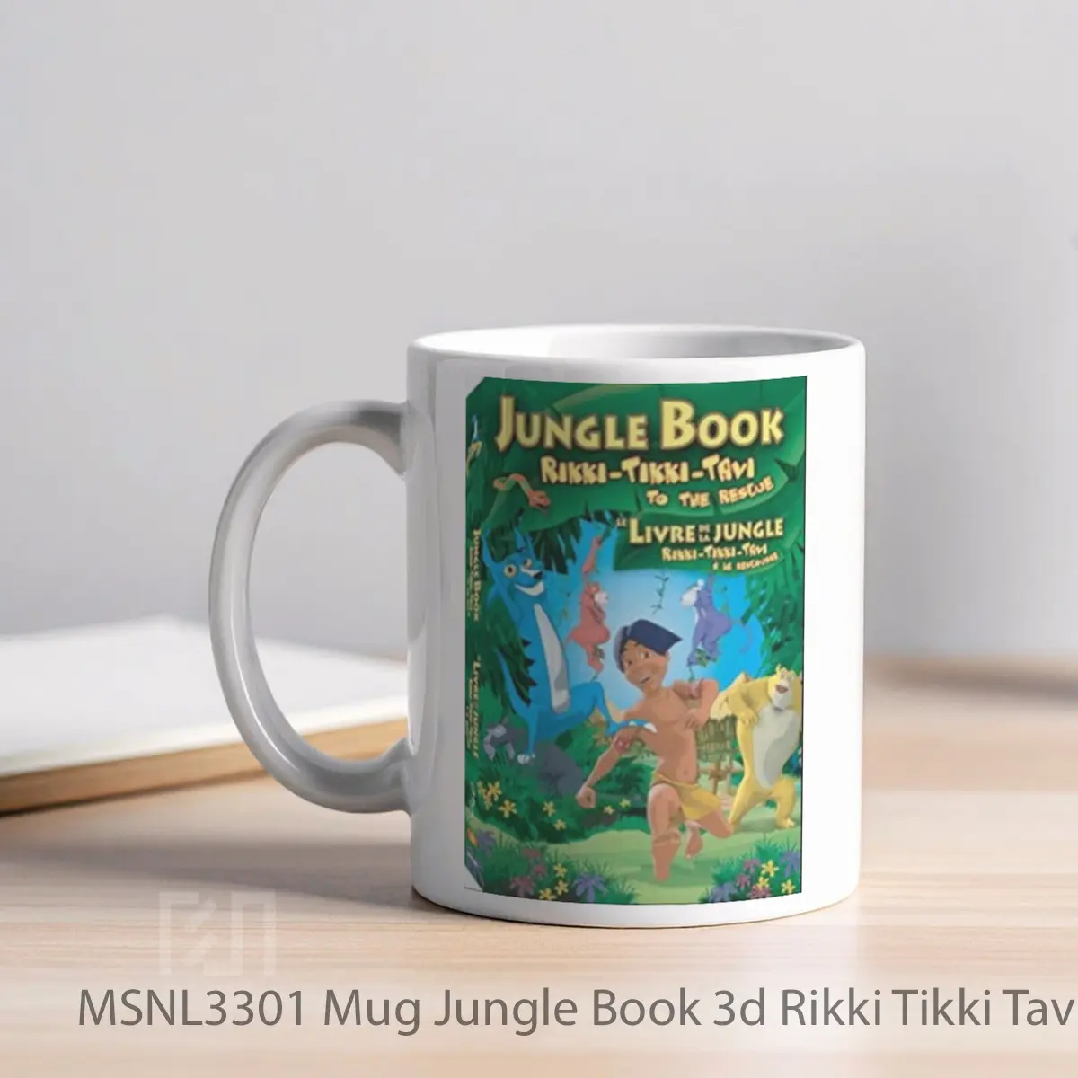 Mug Jungle Book 3d Rikki Tikki Tavi To The Rescue Gelas Keramik Tema Film MSNL3301 - Tampak Kiri