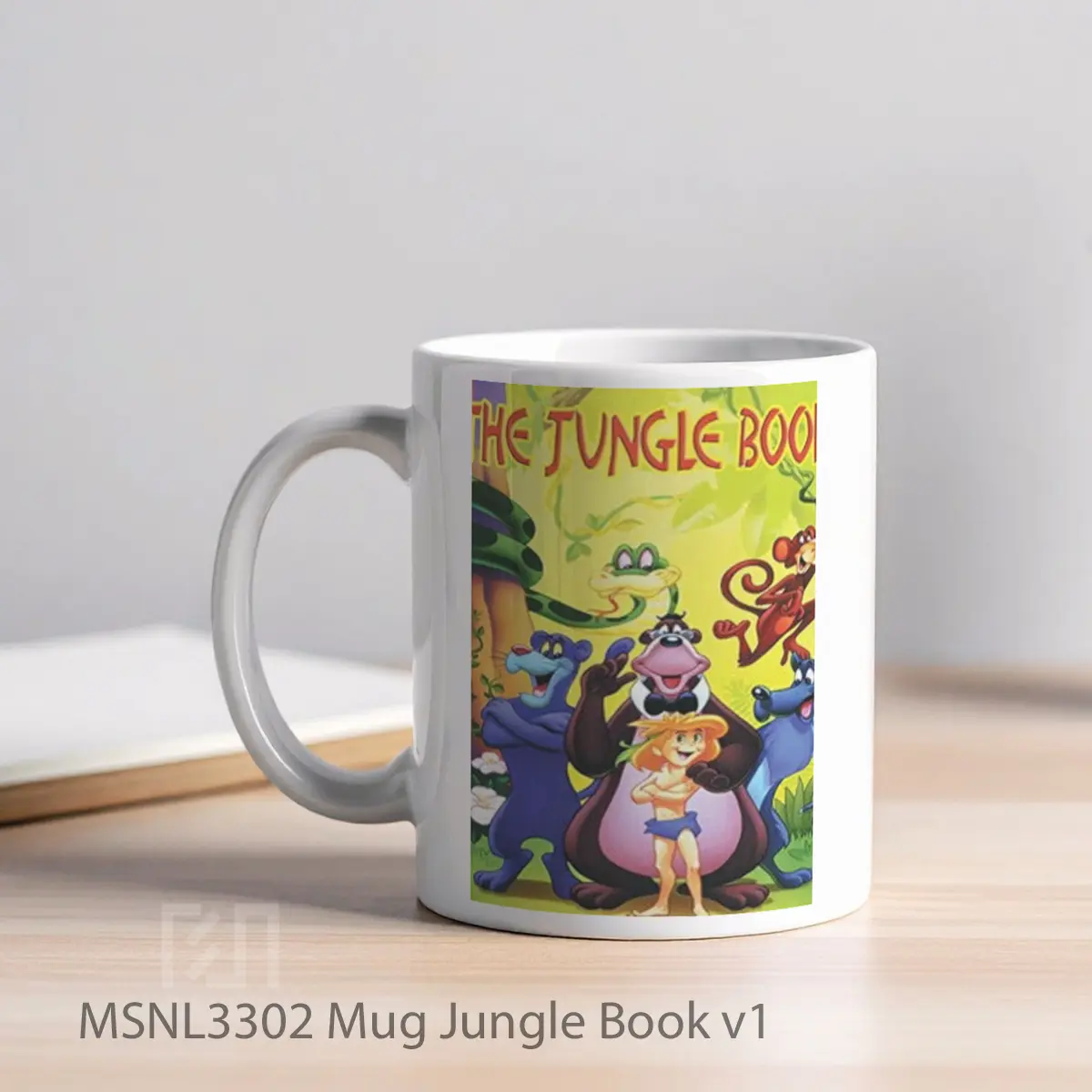 Mug Jungle Book V1 Gelas Keramik Tema Film MSNL3302 - Tampak Kiri