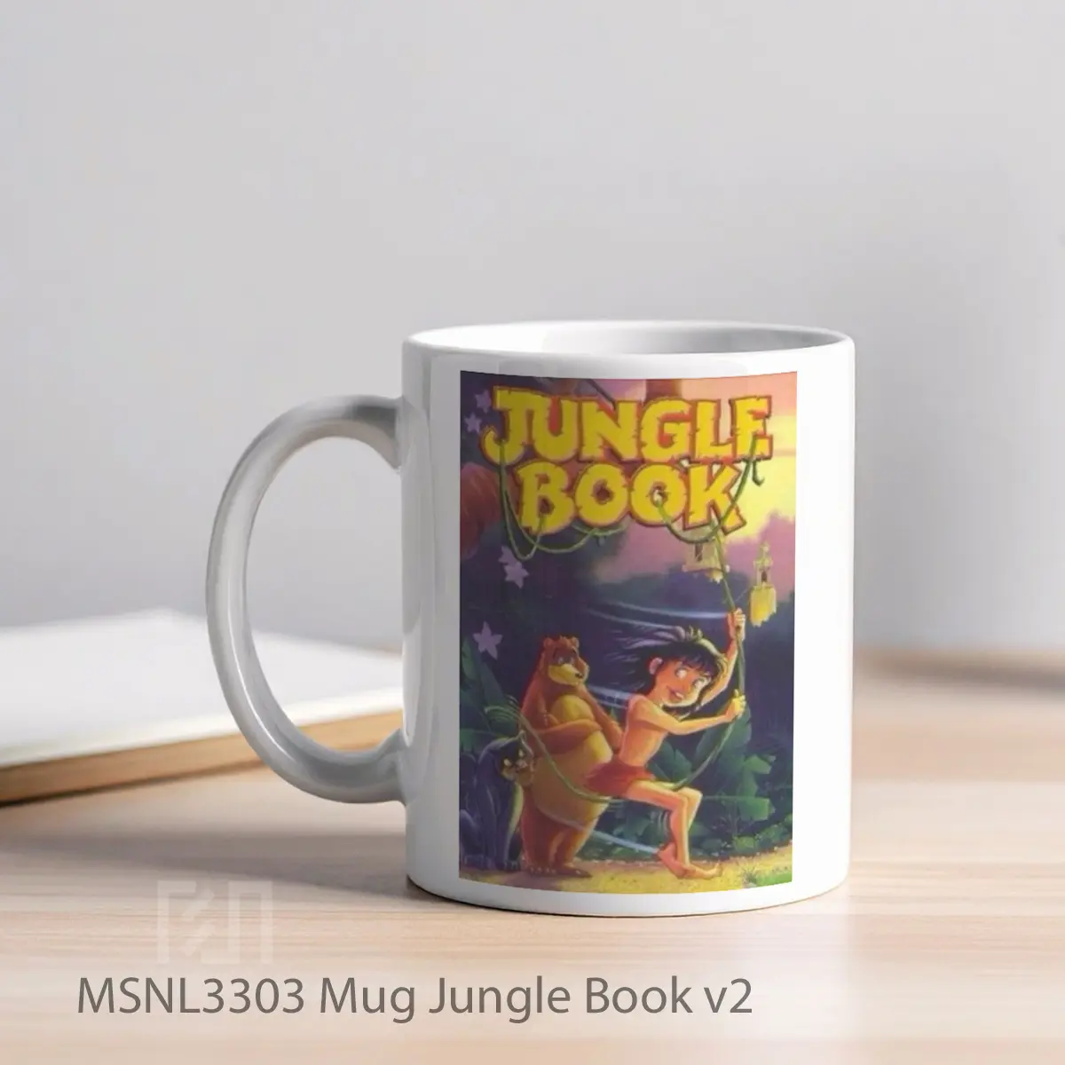 Mug Jungle Book V2 Gelas Keramik Tema Film MSNL3303 - Tampak Kiri