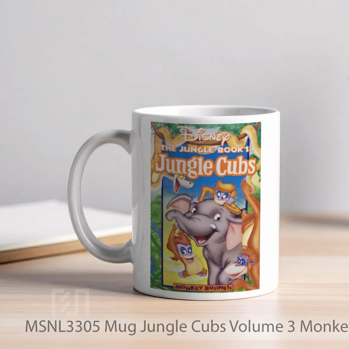 Mug Jungle Cubs Volume 3 Monkey Business Gelas Keramik Tema Film MSNL3305 - Tampak Kiri