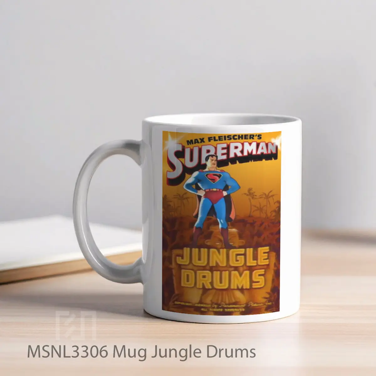 Mug Jungle Drums Gelas Keramik Tema Film MSNL3306 - Tampak Kiri