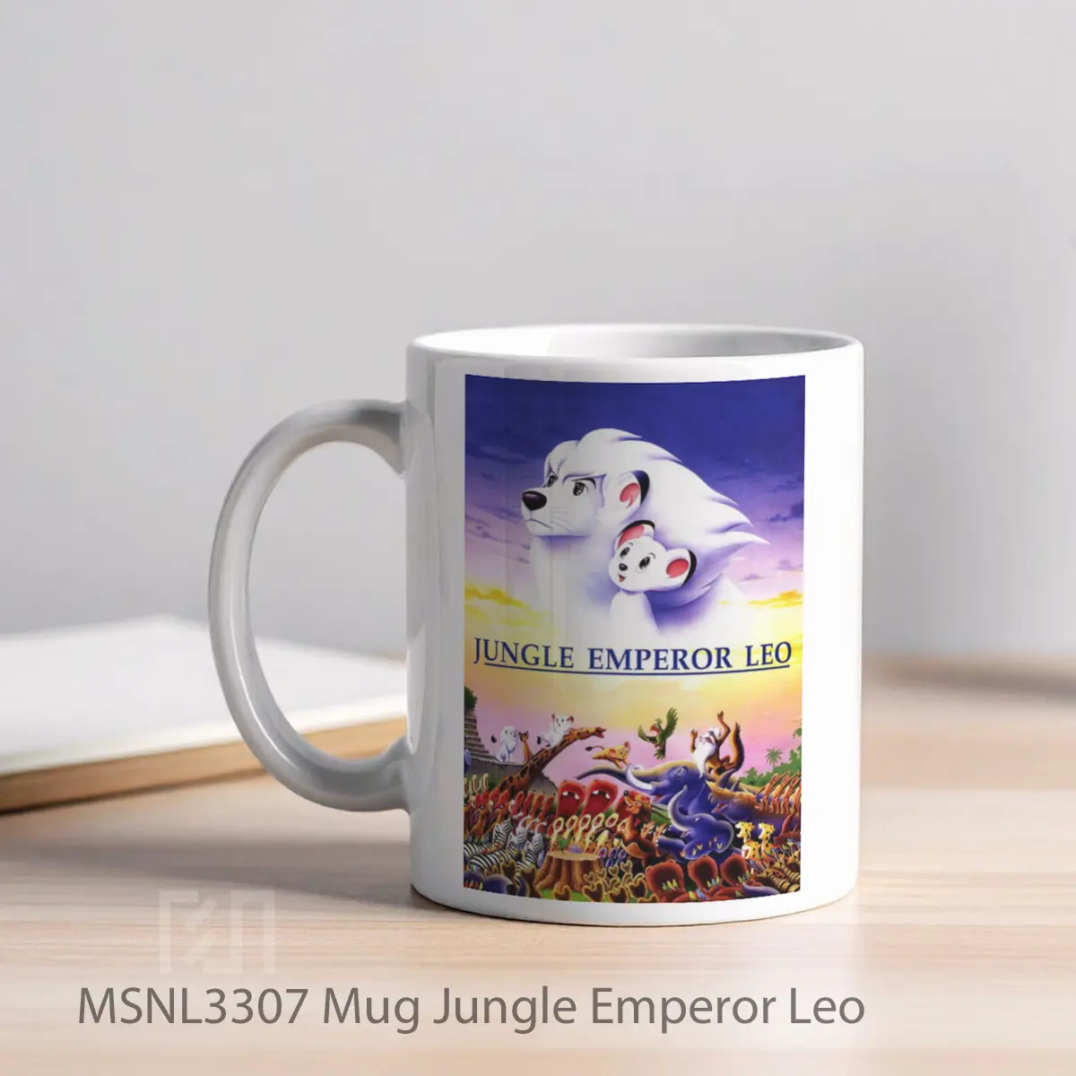 Mug Jungle Emperor Leo Gelas Keramik Tema Film MSNL3307 - Tampak Kiri
