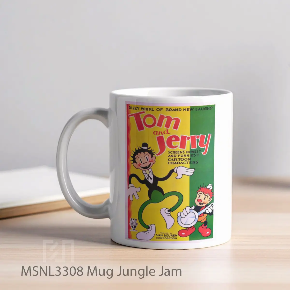 Mug Jungle Jam Gelas Keramik Tema Film MSNL3308 - Tampak Kiri