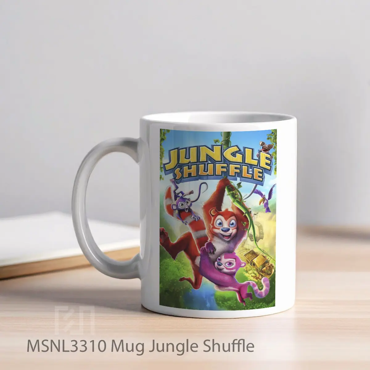 Mug Jungle Shuffle Gelas Keramik Tema Film MSNL3310 - Tampak Kiri