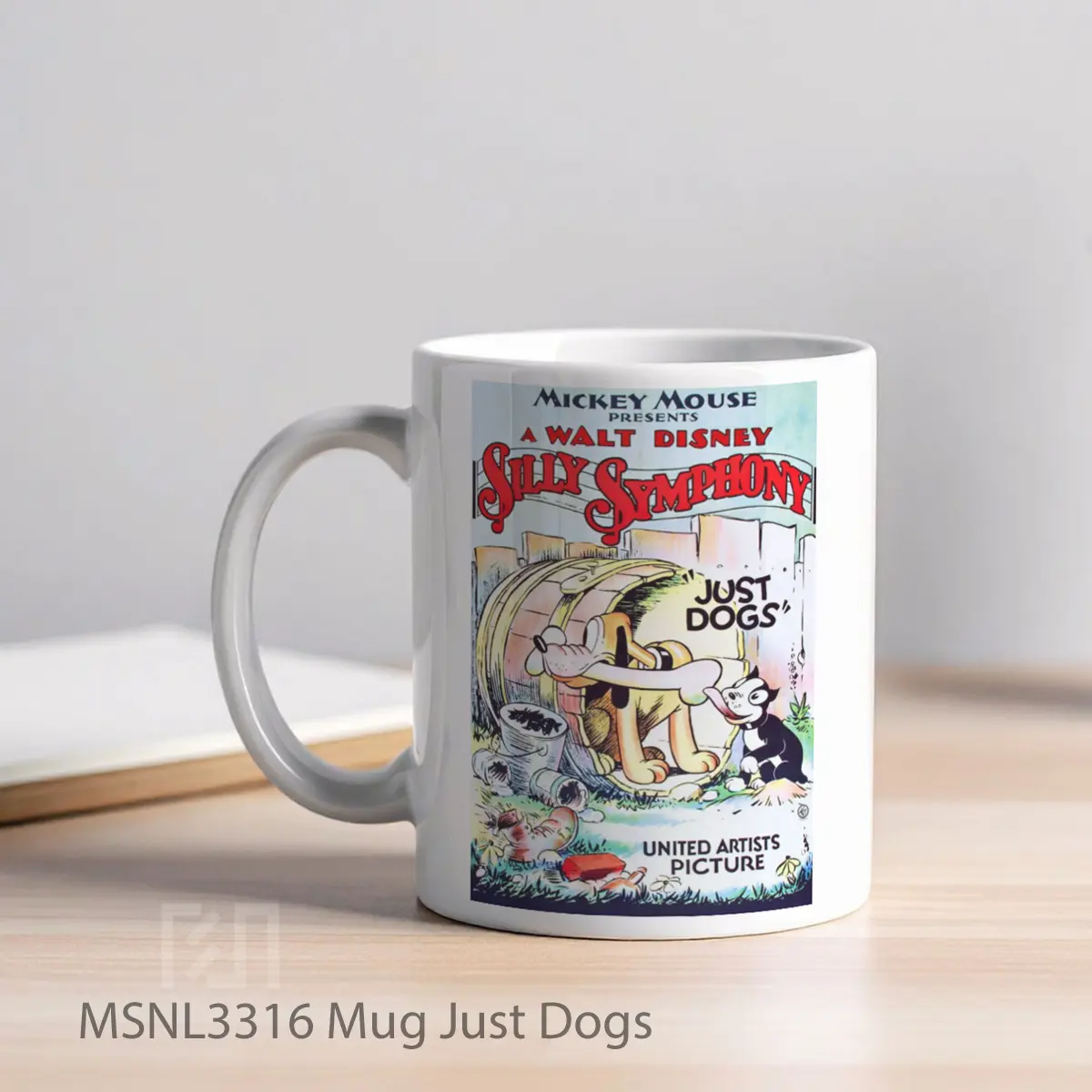 Mug Just Dogs Gelas Keramik Tema Film MSNL3316 - Tampak Kiri