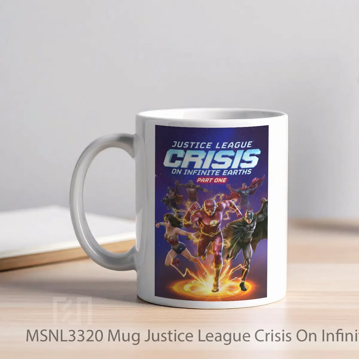 Mug Justice League Crisis On Infinite Earths Part One Gelas Keramik Tema Film MSNL3320 - Tampak Kiri