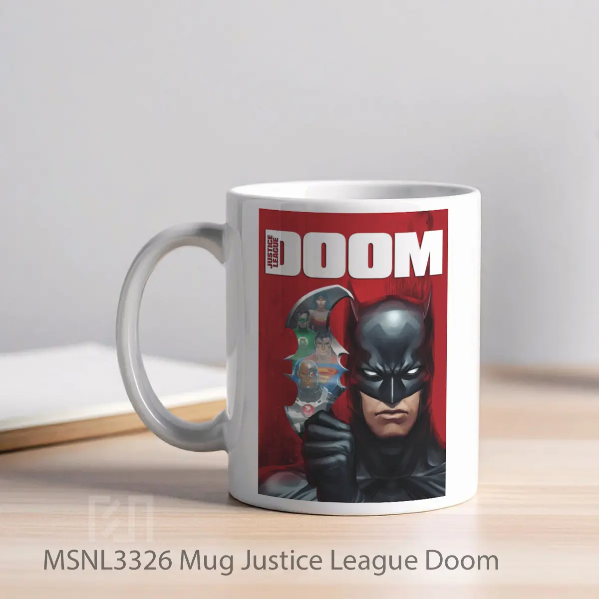 Mug Justice League Doom Gelas Keramik Tema Film MSNL3326 - Tampak Kiri
