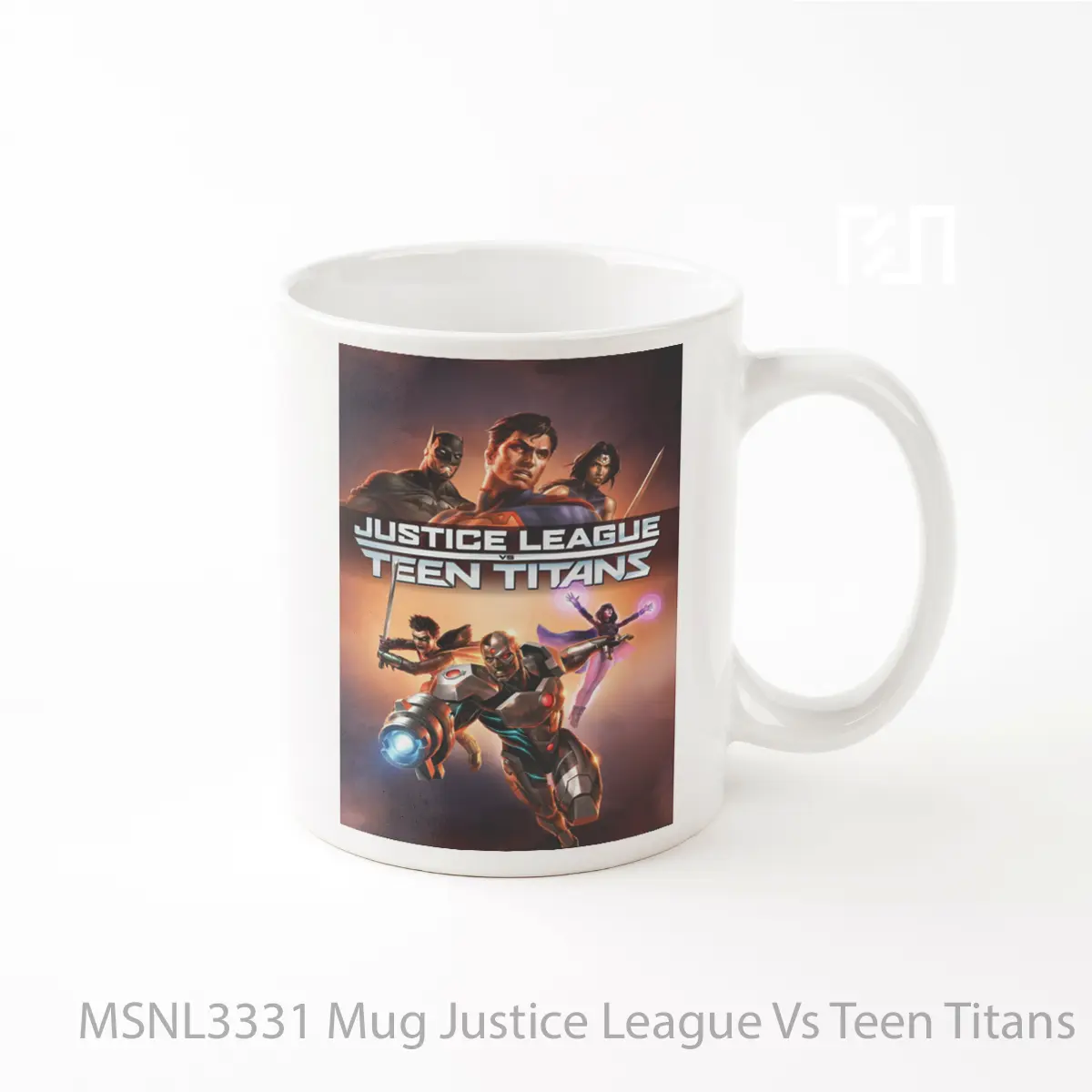 Mug Justice League Vs Teen Titans Gelas Keramik Tema Film MSNL3331