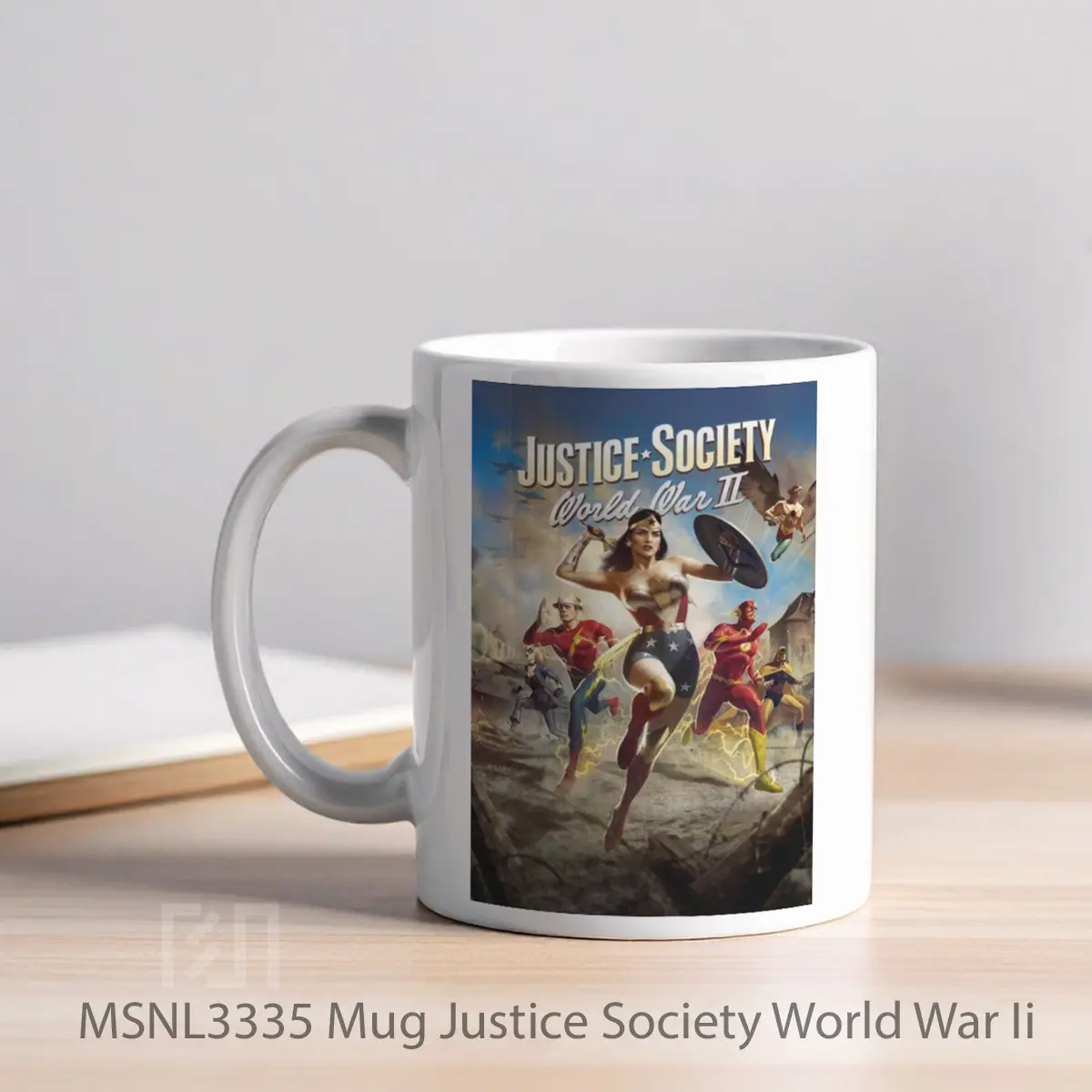 Mug Justice Society World War Ii Gelas Keramik Tema Film MSNL3335 - Tampak Kiri