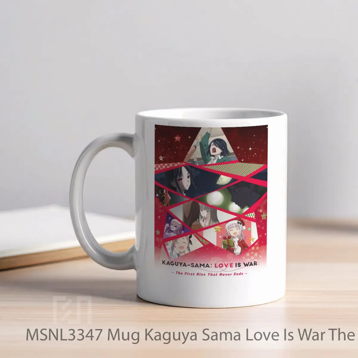 Mug Kaguya Sama Love Is War The First Kiss That Never Ends Gelas Keramik Tema Film MSNL3347 - Tampak Kiri