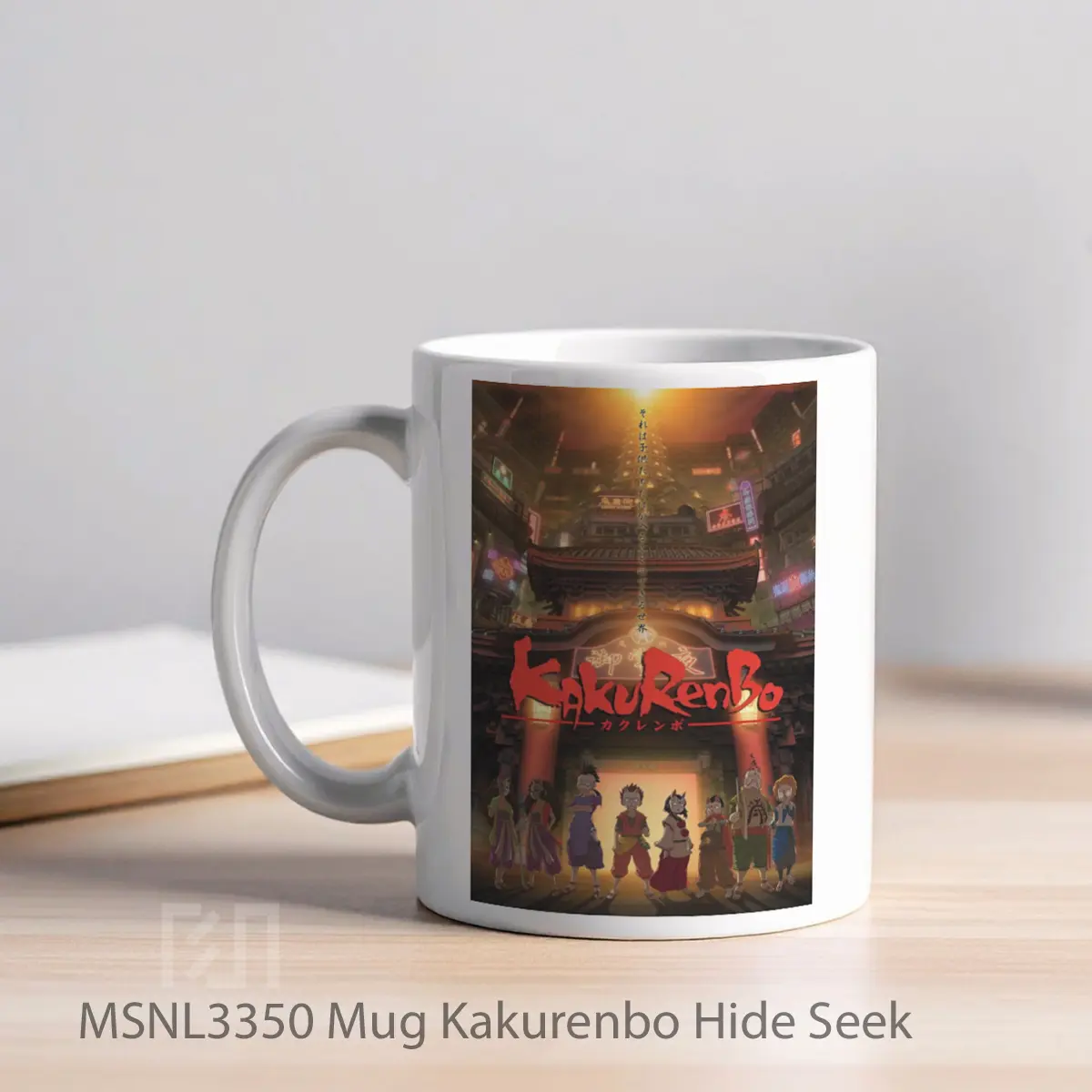 Mug Kakurenbo Hide Seek Gelas Keramik Tema Film MSNL3350 - Tampak Kiri