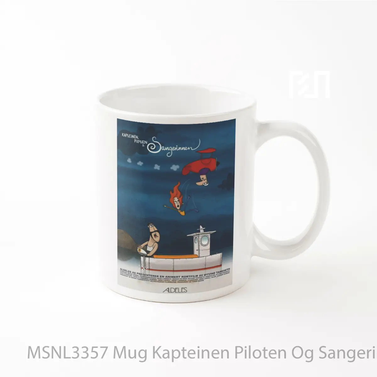 Mug Kapteinen Piloten Og Sangerinnen Gelas Keramik Tema Film MSNL3357