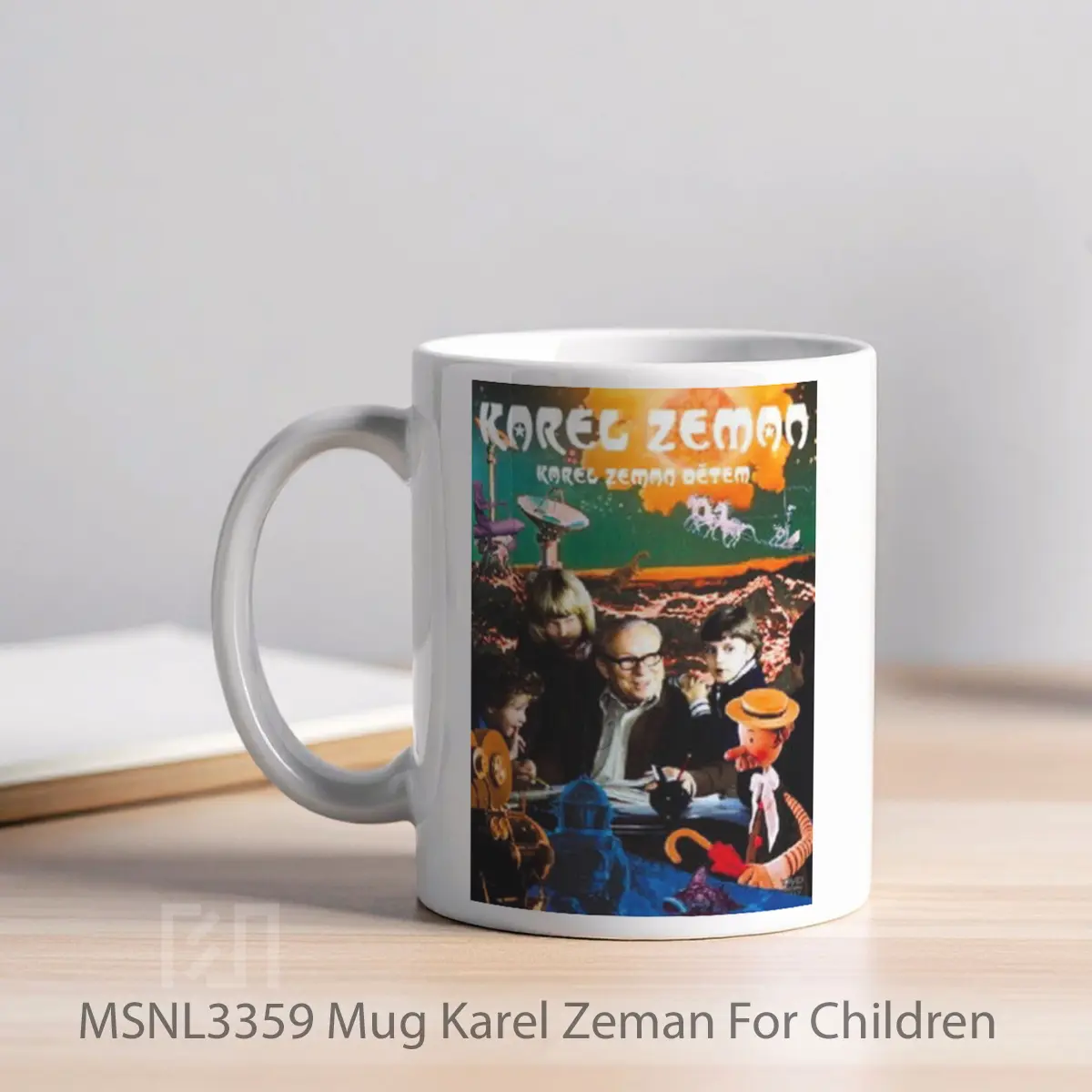 Mug Karel Zeman For Children Gelas Keramik Tema Film MSNL3359 - Tampak Kiri