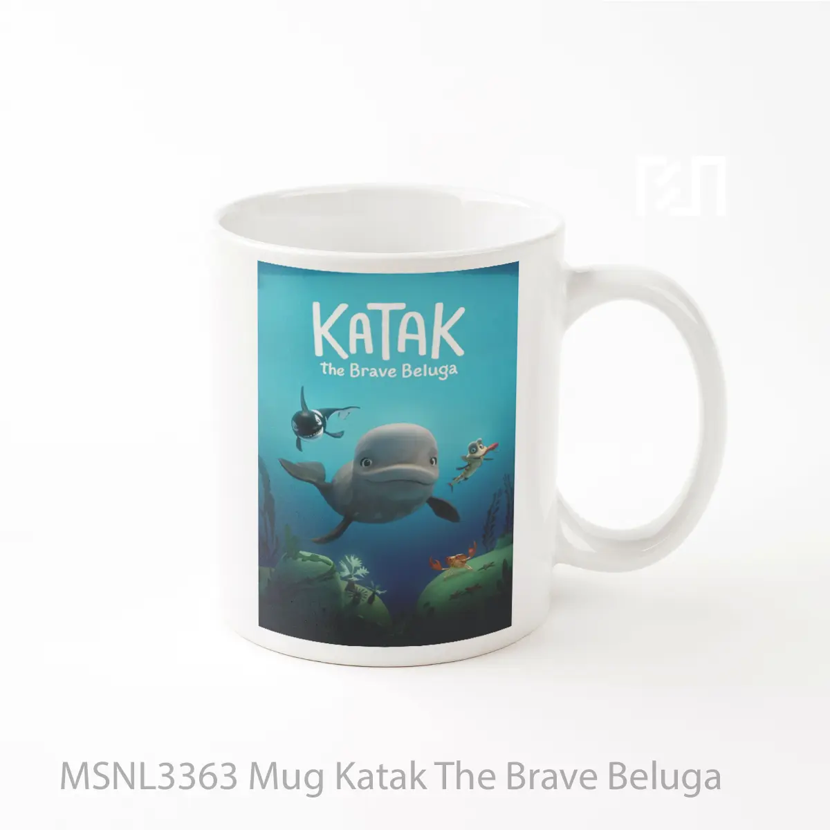 Mug Katak The Brave Beluga Gelas Keramik Tema Film MSNL3363