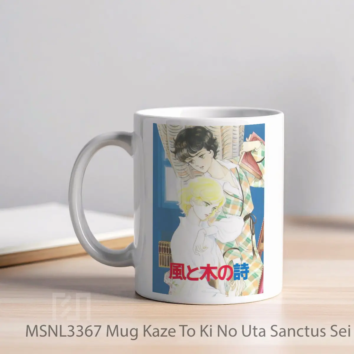 Mug Kaze To Ki No Uta Sanctus Sei Naru Kana Gelas Keramik Tema Film MSNL3367 - Tampak Kiri