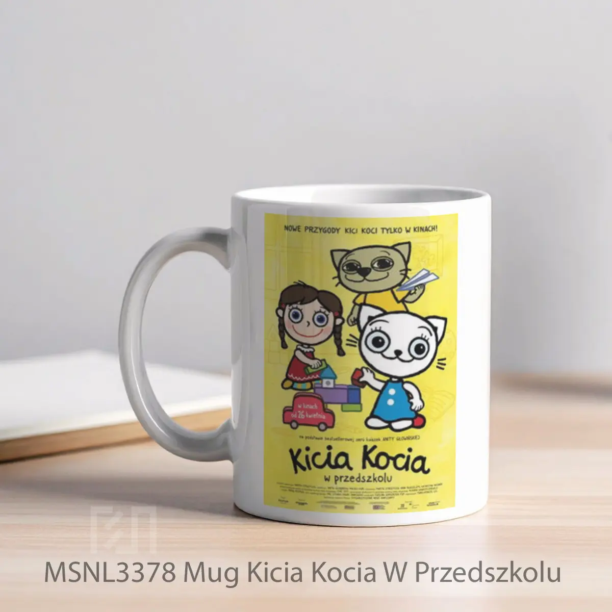 Mug Kicia Kocia W Przedszkolu Gelas Keramik Tema Film MSNL3378 - Tampak Kiri