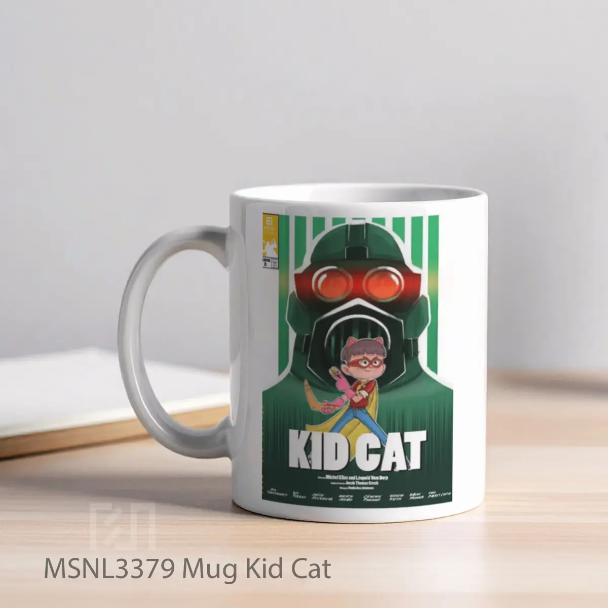 Mug Kid Cat Gelas Keramik Tema Film MSNL3379 - Tampak Kiri