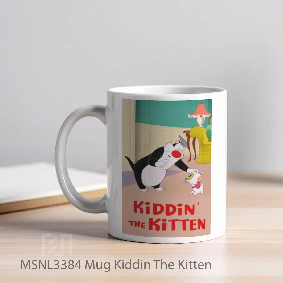 Mug Kiddin The Kitten Gelas Keramik Tema Film MSNL3384 - Tampak Kiri