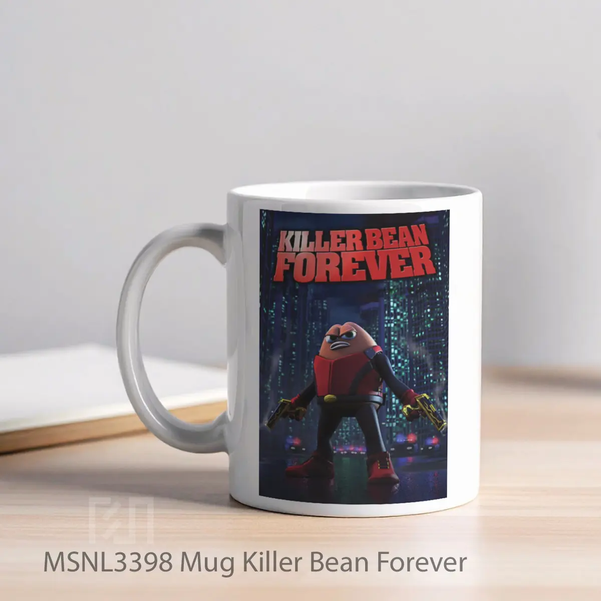 Mug Killer Bean Forever Gelas Keramik Tema Film MSNL3398 - Tampak Kiri
