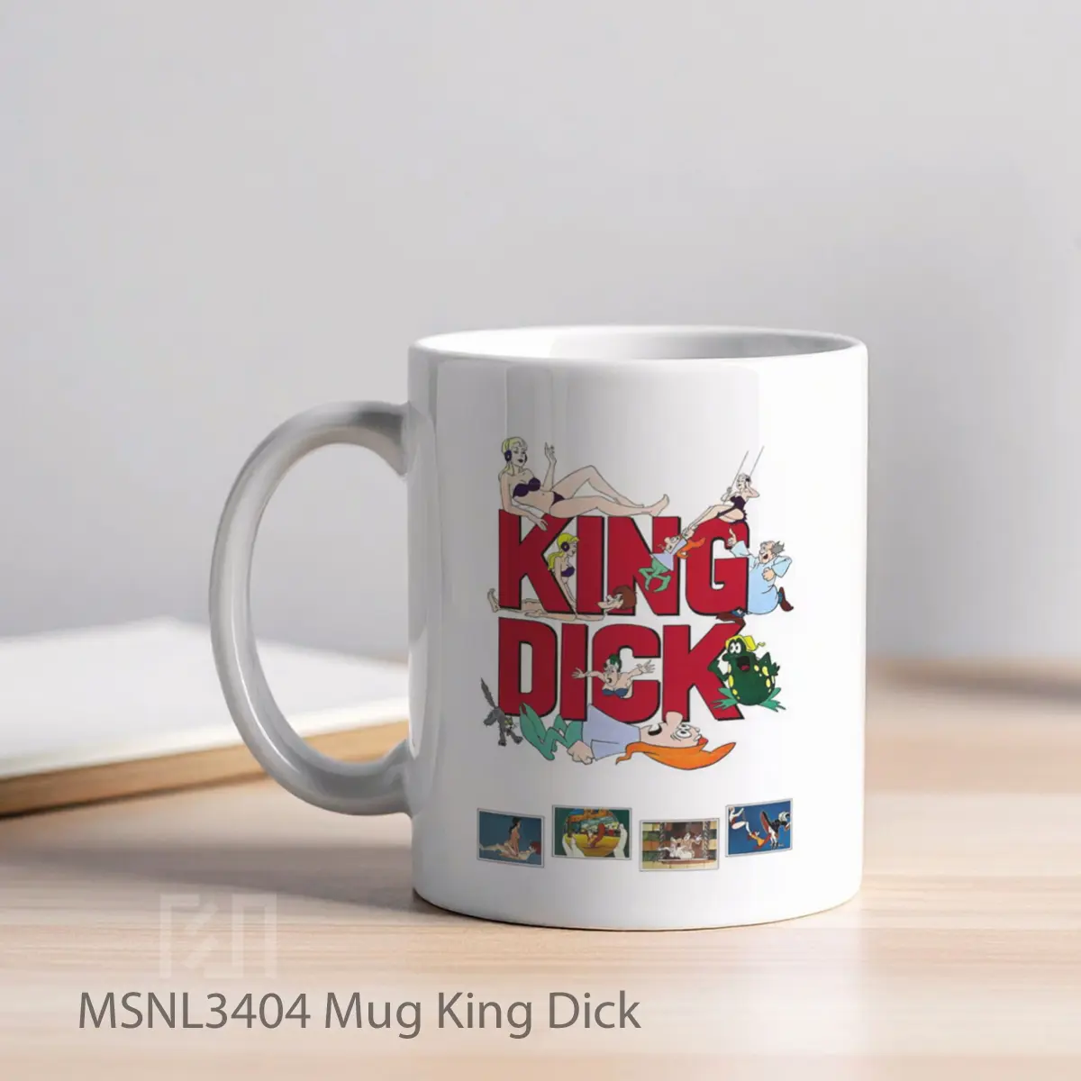 Mug King Dick Gelas Keramik Tema Film MSNL3404 - Tampak Kiri