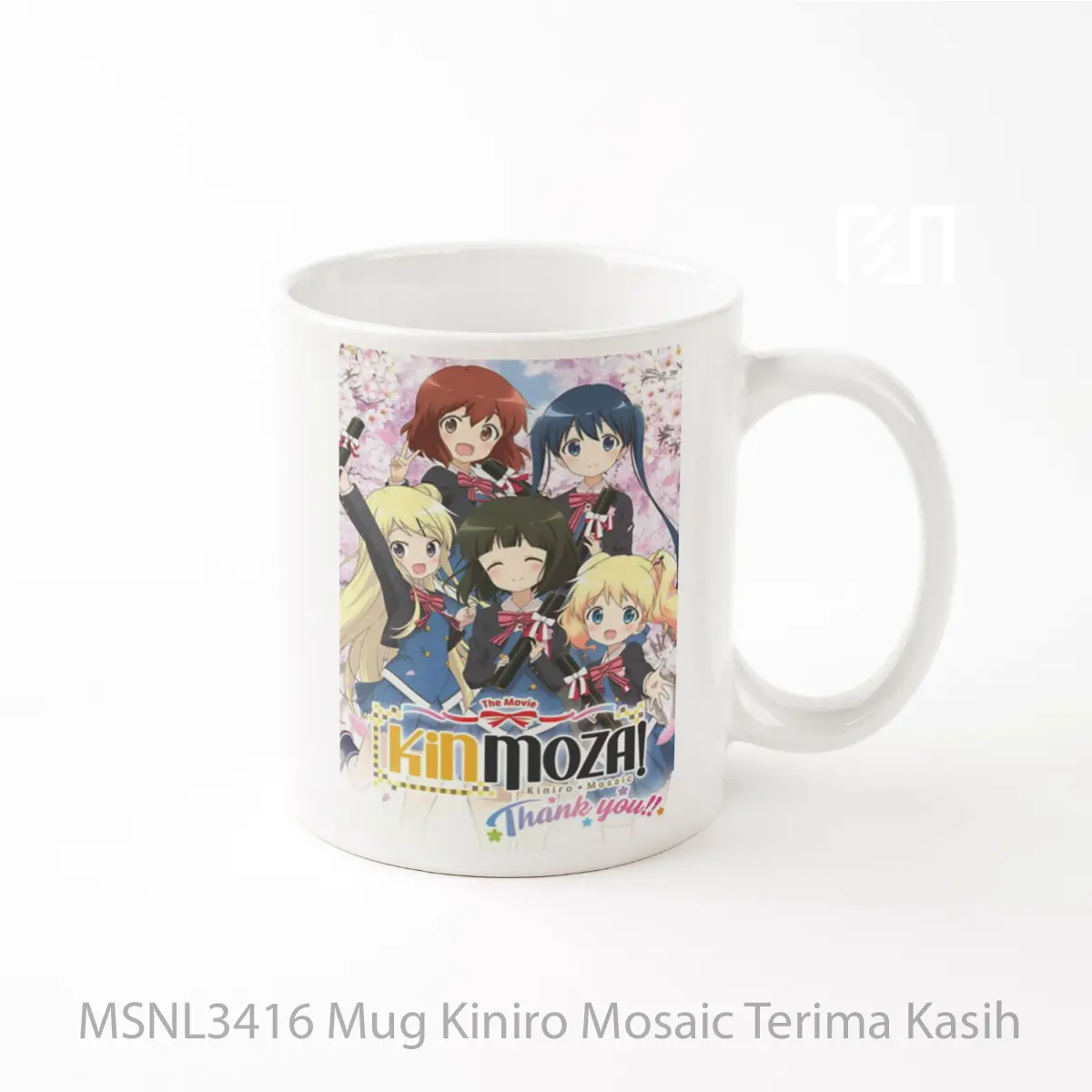 Mug Kiniro Mosaic Terima Kasih Gelas Keramik Tema Film MSNL3416