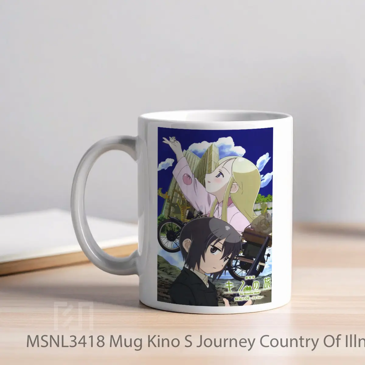 Mug Kino S Journey Country Of Illness For You Gelas Keramik Tema Film MSNL3418 - Tampak Kiri