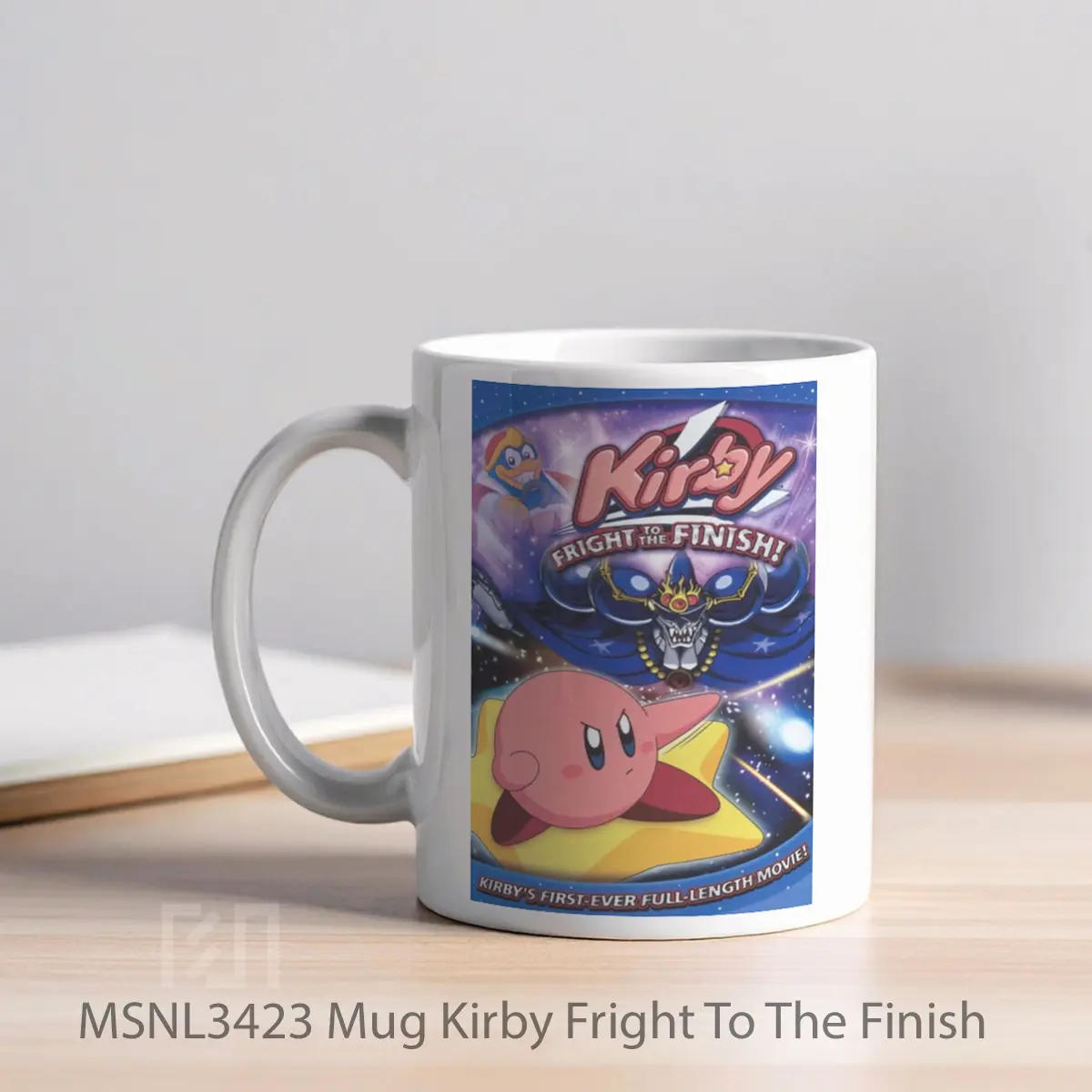 Mug Kirby Fright To The Finish Gelas Keramik Tema Film MSNL3423 - Tampak Kiri