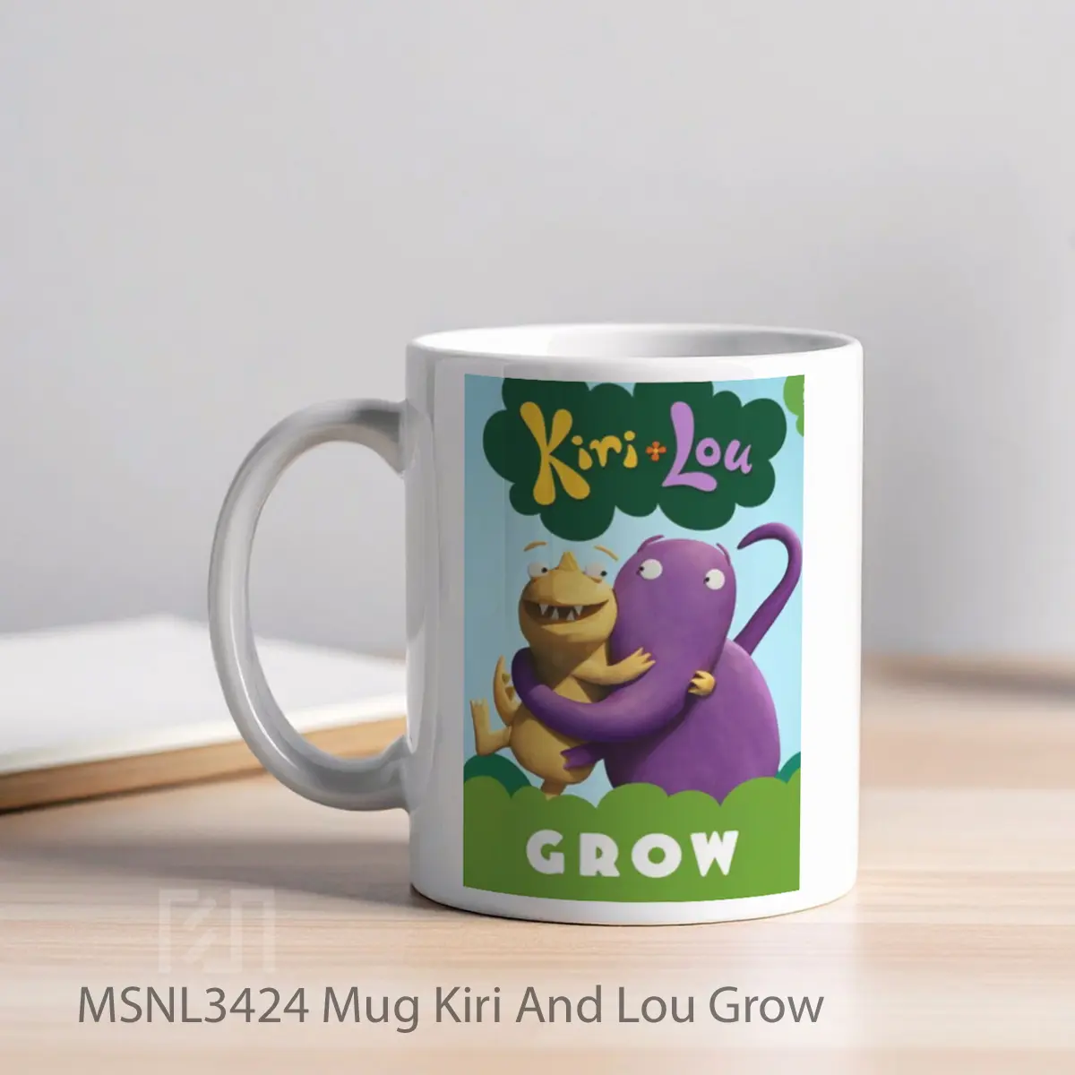 Mug Kiri And Lou Grow Gelas Keramik Tema Film MSNL3424 - Tampak Kiri
