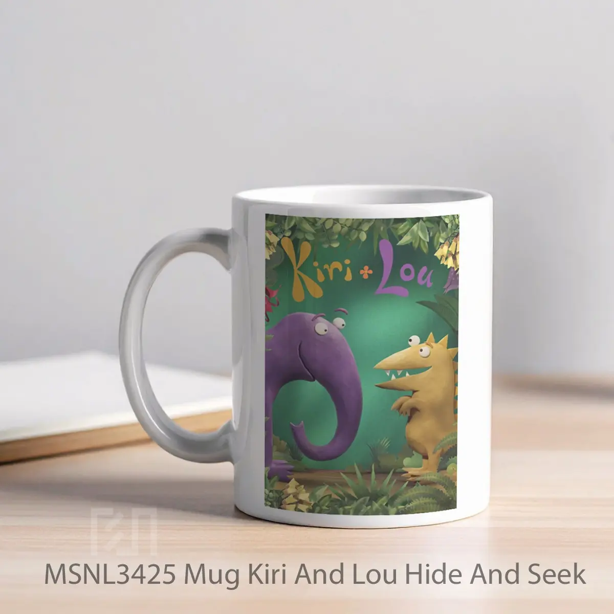 Mug Kiri And Lou Hide And Seek Gelas Keramik Tema Film MSNL3425 - Tampak Kiri