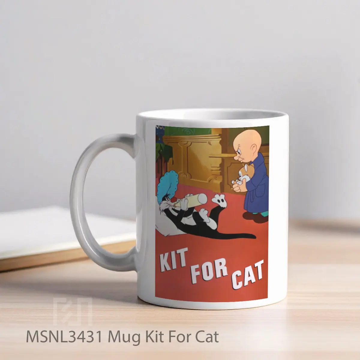 Mug Kit For Cat Gelas Keramik Tema Film MSNL3431 - Tampak Kiri