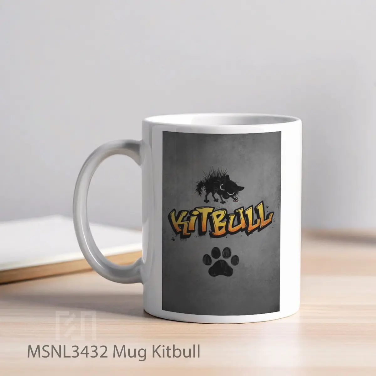 Mug Kitbull Gelas Keramik Tema Film MSNL3432 - Tampak Kiri