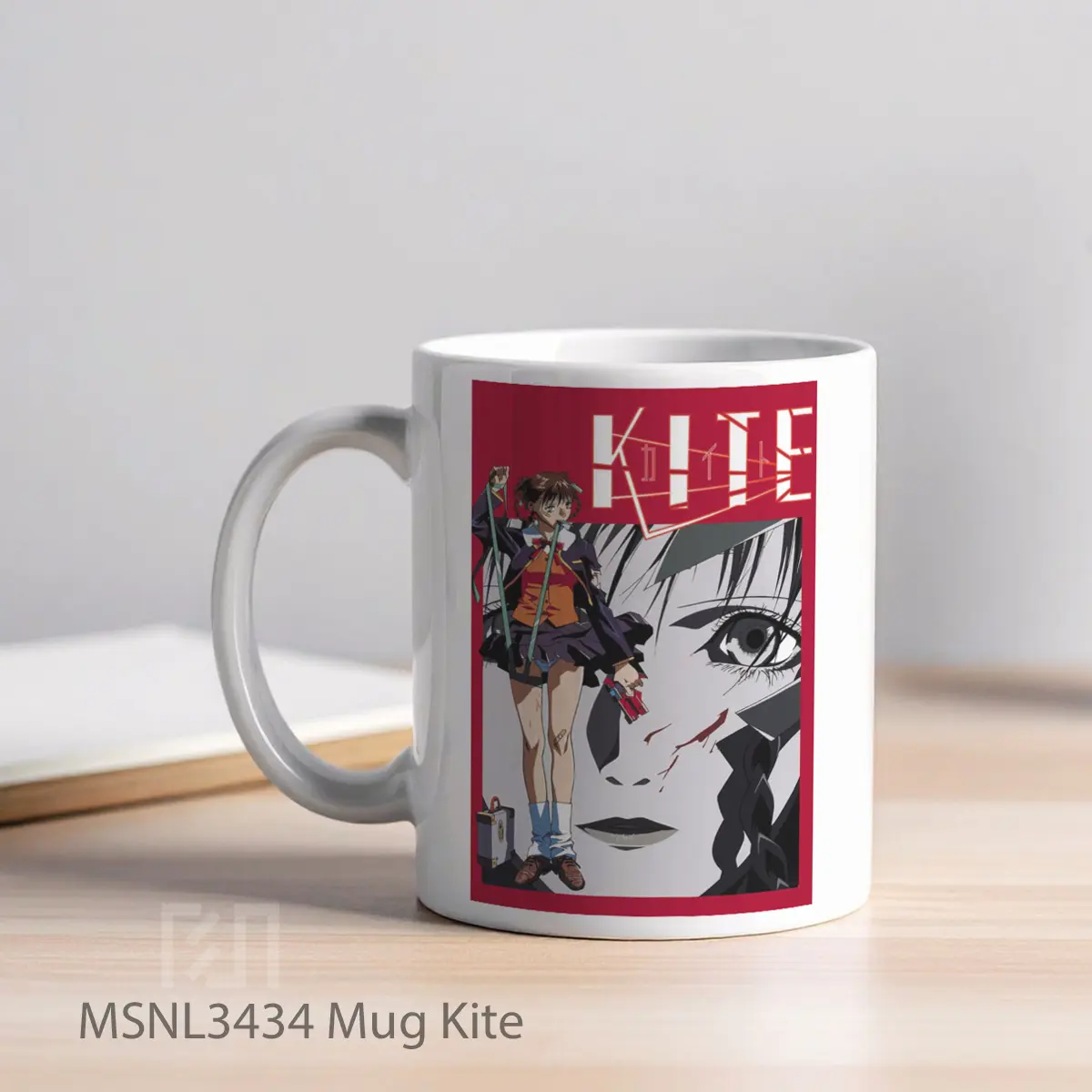 Mug Kite Gelas Keramik Tema Film MSNL3434 - Tampak Kiri