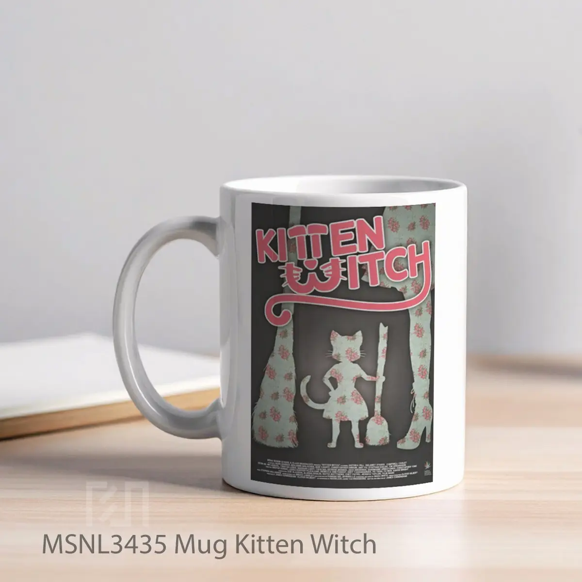 Mug Kitten Witch Gelas Keramik Tema Film MSNL3435 - Tampak Kiri