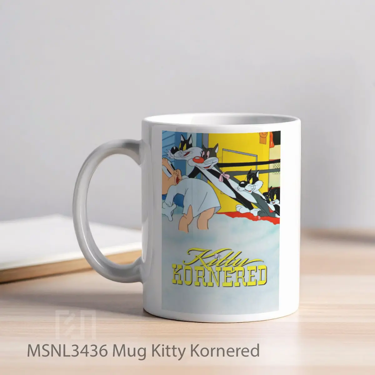 Mug Kitty Kornered Gelas Keramik Tema Film MSNL3436 - Tampak Kiri