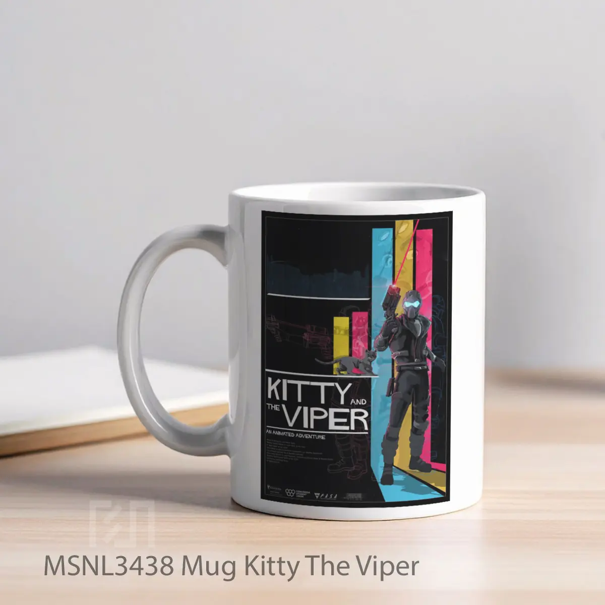 Mug Kitty The Viper Gelas Keramik Tema Film MSNL3438 - Tampak Kiri