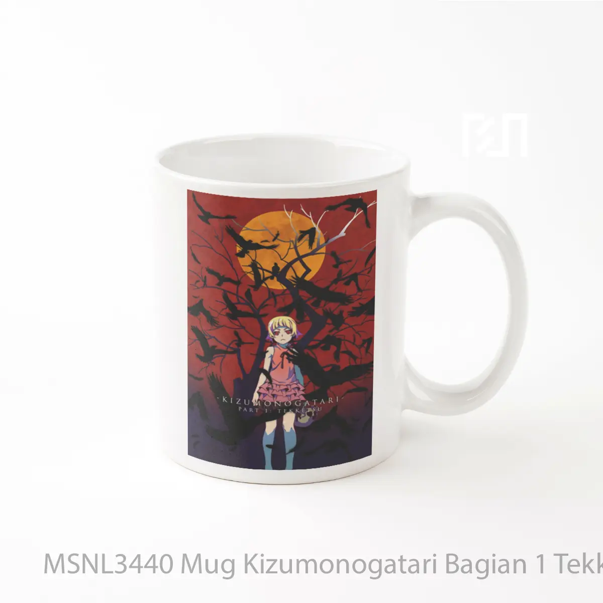 Mug Kizumonogatari Bagian 1 Tekketsu Gelas Keramik Tema Film MSNL3440